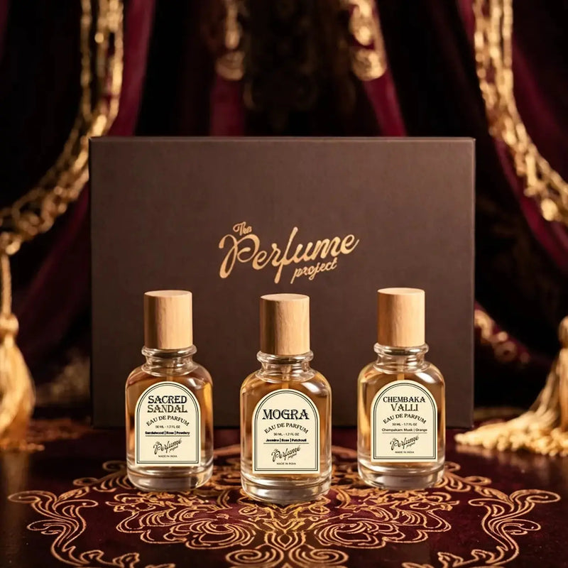 Traditional Gift (Mogra, Chembakavalli, Sacred Sandal)  3 x 30 mL