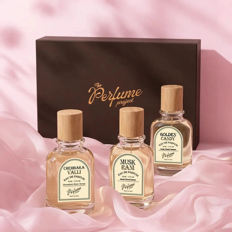Women’s Gift (Musk Rani, Chembakavalli, Golden Candy)  3 x 30 mL