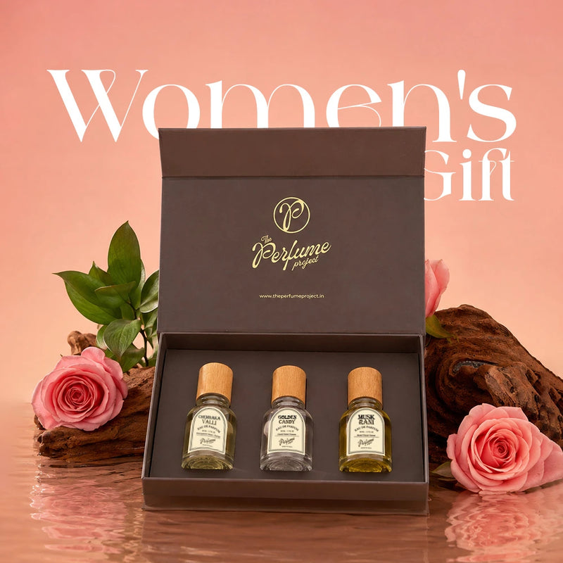 Women’s Gift (Musk Rani, Chembakavalli, Golden Candy)  3 x 30 mL